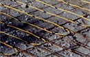 Heat cable installed with remesh, awaiting cement pour.